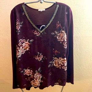 Maurices Long Sleeve Floral Top